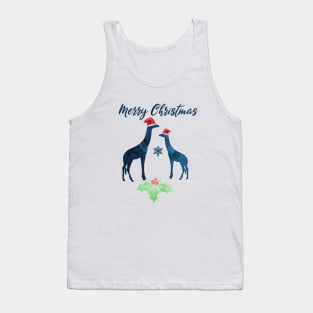 Christmas Giraffe Artwork Tank Top